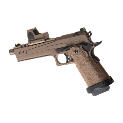 Pistola Airsoft GBB Vorsk Hi-Capa 5.1 Split Slide + TDS Coyote - fotografia 2