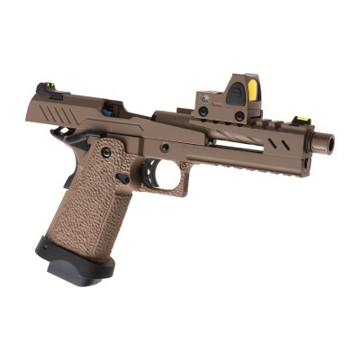 Pistola Airsoft GBB Vorsk Hi-Capa 5.1 Split Slide + TDS Coyote - fotografia 3
