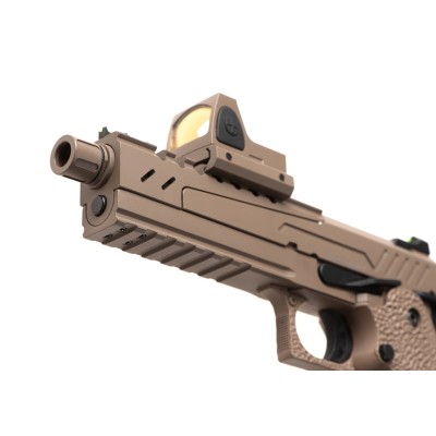 Pistola Airsoft GBB Vorsk Hi-Capa 5.1 Split Slide + TDS Coyote - fotografia 4