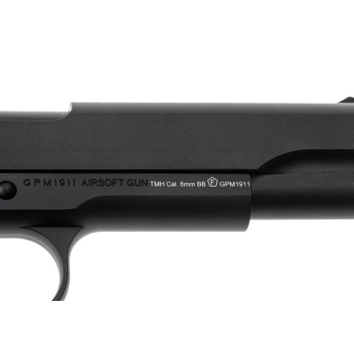 Pistola Airsoft GBB G&G GPM1911-P GP2 Preta - fotografia 5