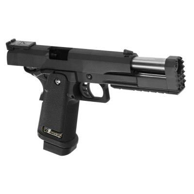 Pistola Airsoft GBB WE Hi-Capa 5.2 R Full Metal Preta - fotografia 3
