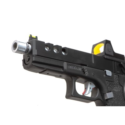 Pistola Airsoft GBB Vorsk EU8 Vented + BDS Preta - fotografia 4