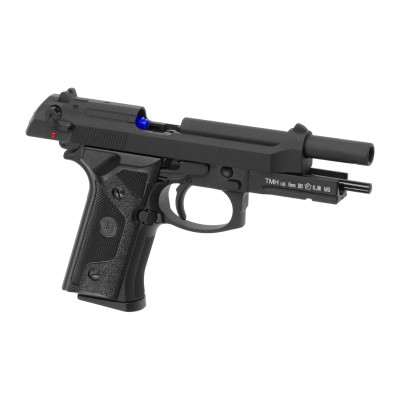 Pistola Airsoft GBB KJ Works M9 Vertec Full Metal Preta - fotografia 3