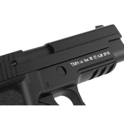 Pistola Airsoft GBB KJ Works M9 Vertec Full Metal Preta - fotografia 5