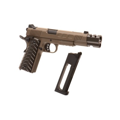 Pistola Airsoft GBB CO₂ KJ Works KP-16 Full Metal Coyote - fotografia 4
