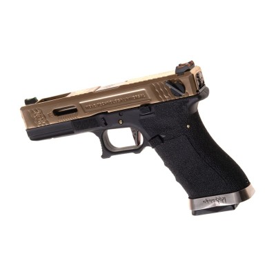 Pistola Airsoft GBB WE G-Force 18C Metal Version Dourada - fotografia 3