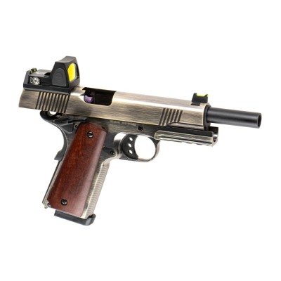Pistola Airsoft GBB Raven MEU Railed + BDS Brushed Prateada - fotografia 3