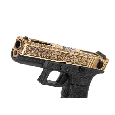 Pistola Airsoft GBB WE WE18C Etched Metal Version Dourada - fotografia 4