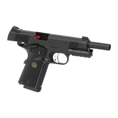 Pistola Airsoft GBB CO₂ KJ Works M1911 MEU Full Metal Preta - fotografia 3
