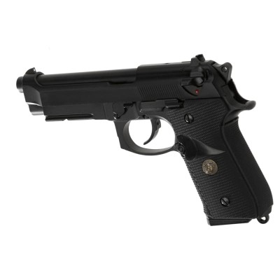 Pistola Airsoft GBB WE M9 A1 Full Metal Preta - fotografia 2