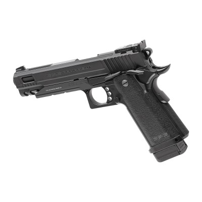 Pistola Airsoft GBB G&G GPM1911 CP MS Metal Version Preta - fotografia 2
