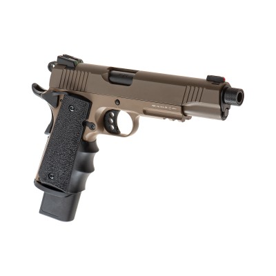 Pistola Airsoft GBB Army Armament M1911 Extended Full Metal Desert - vista do produto