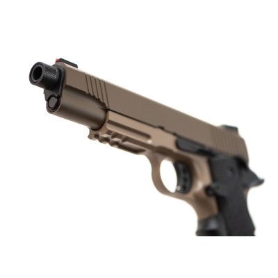 Army Armament M1911 Extended Full Metal GBB Desert Airsoft Pistol - photo 4