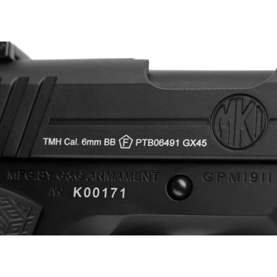 Pistola Airsoft GBB G&G GX45 Mk.I Metal Version Preta - fotografia 5