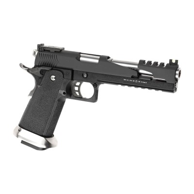 Pistola Airsoft GBB WE Hi-Capa 6 T-Rex Customs Titanium Barrel Full Metal Preta - vista do produto