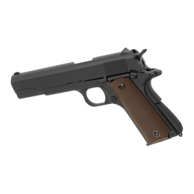 Pistola Airsoft GBB KJ Works M1911 Full Metal Preta - fotografia 2