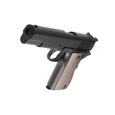 Pistola Airsoft GBB KJ Works M1911 Full Metal Preta - fotografia 4