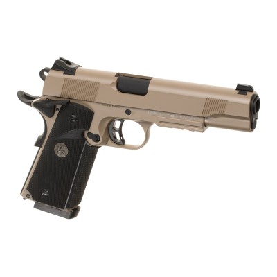 KJ Works M1911 MEU Full Metal GBB Tan Airsoft Pistol - product view
