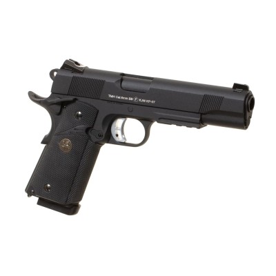 KJ Works M1911 MEU Full Metal GBB Black Airsoft Pistol - product view