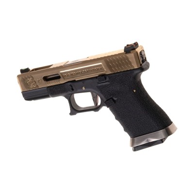 Pistola Airsoft GBB WE G-Force 19 Metal Version Dourada - fotografia 3