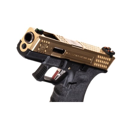 Pistola Airsoft GBB WE G-Force 19 Metal Version Dourada - fotografia 4