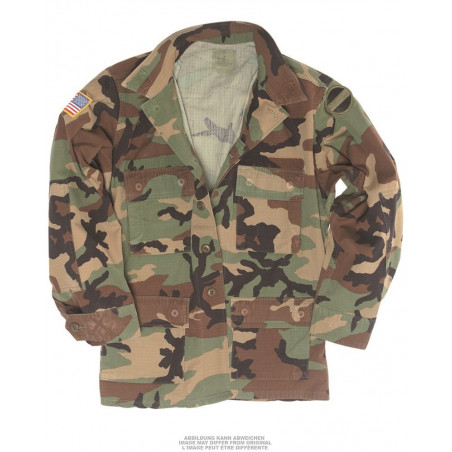 Casaco US BDU Woodland c/ Insígnias Usado