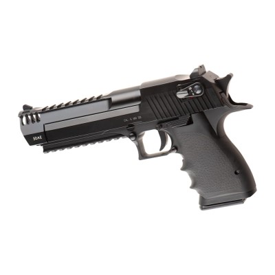 Pistola Airsoft GBB CO₂ KWC DE .50 L6 Full Auto Metal Version Preta - fotografia 2