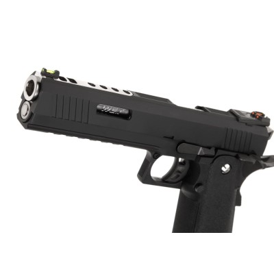 WE Hi-Capa 6 Force A Silver Barrel Full Metal GBB Black Airsoft Pistol - photo 4