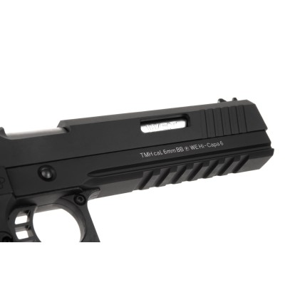 WE Hi-Capa 6 Force A Silver Barrel Full Metal GBB Black Airsoft Pistol - photo 5