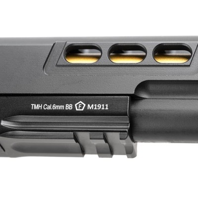 Pistola Airsoft GBB Army Armament R608 Full Metal Preta - fotografia 5
