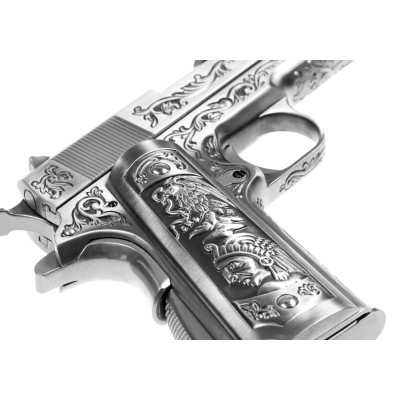WE M1911 Etched Full Metal GBB Silver Airsoft Pistol - photo 6