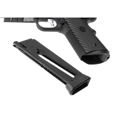 Pistola Airsoft GBB CO₂ SIG Sauer ProForce 1911 Tacops Full Metal Blowback Preta - fotografia 6
