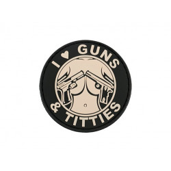 Patch PVC Guns & Titties TAN