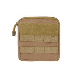 Zippered Pouch MOLLE Coyote [8Fields]